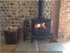 Central wood burner to lounge area